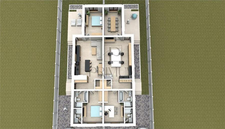 Duplex cu 3 camere cu Canalizare în Albina