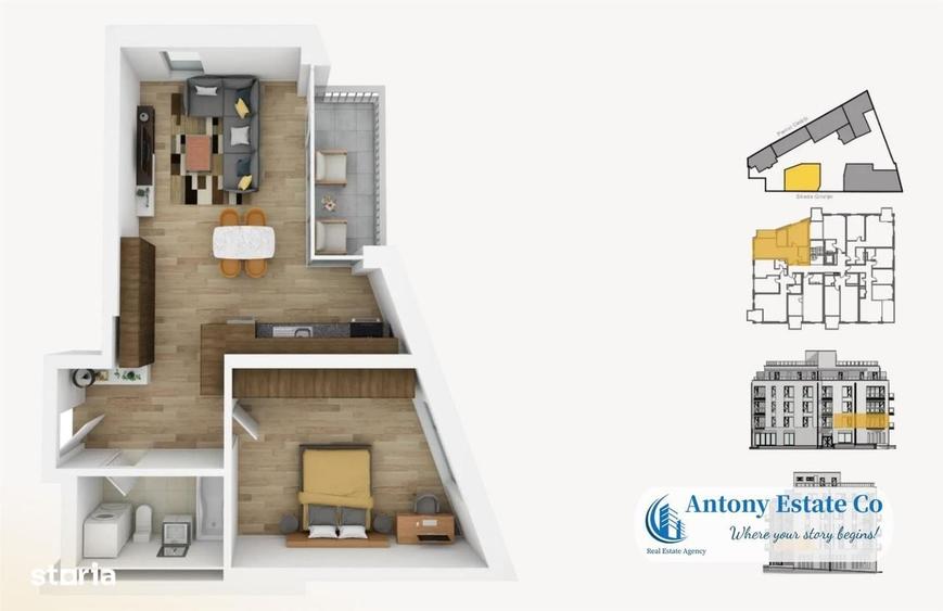 Apartament cu 2 camere în Central