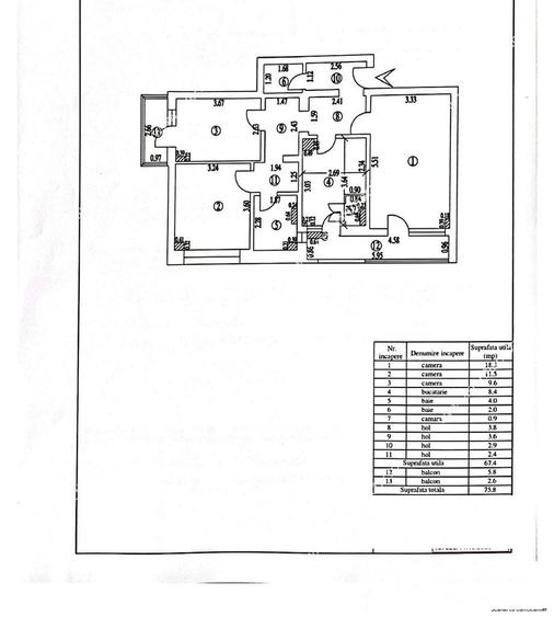 Apartament cu 3 camere decomandat în Mazepa 2