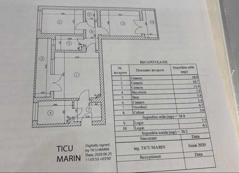 Apartament cu 3 camere semidecomandat în Gorjului