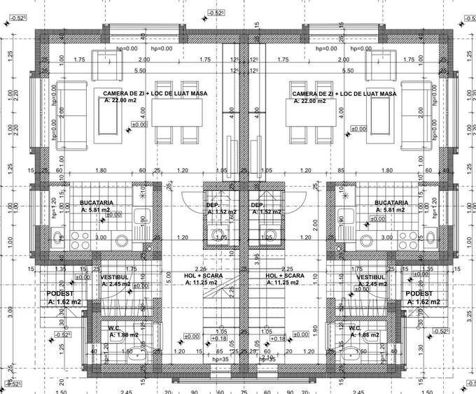 Duplex cu 3 camere | interior la rosu | 86.7 mp utili | Mosnita Veche - 1