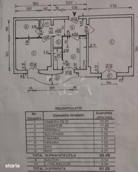 2 camere decomandat, 2/8, 62mp, anvelopat-Stirbei Voda-Berzei - 3