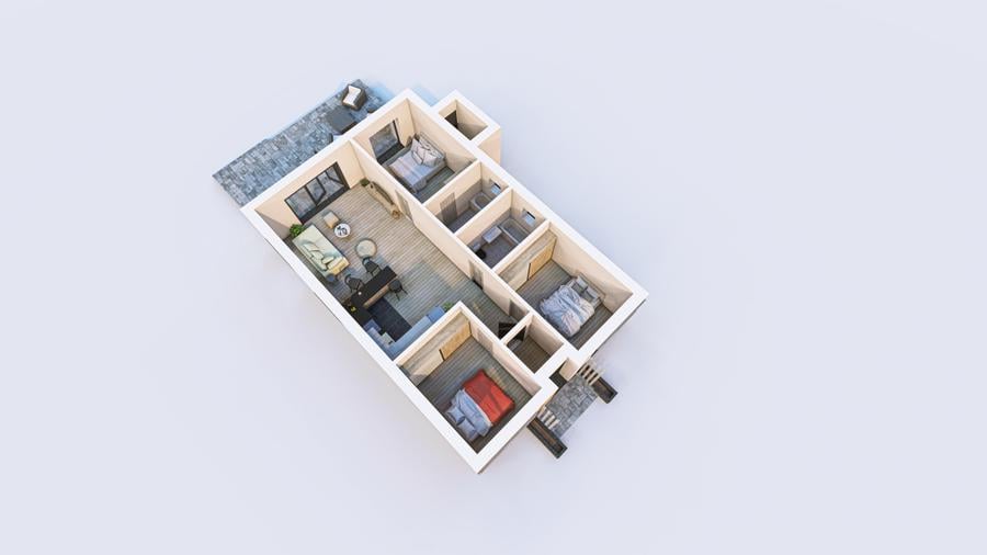 Casă individuală cu 4 camere cu Teren 400 Mp în Tunari