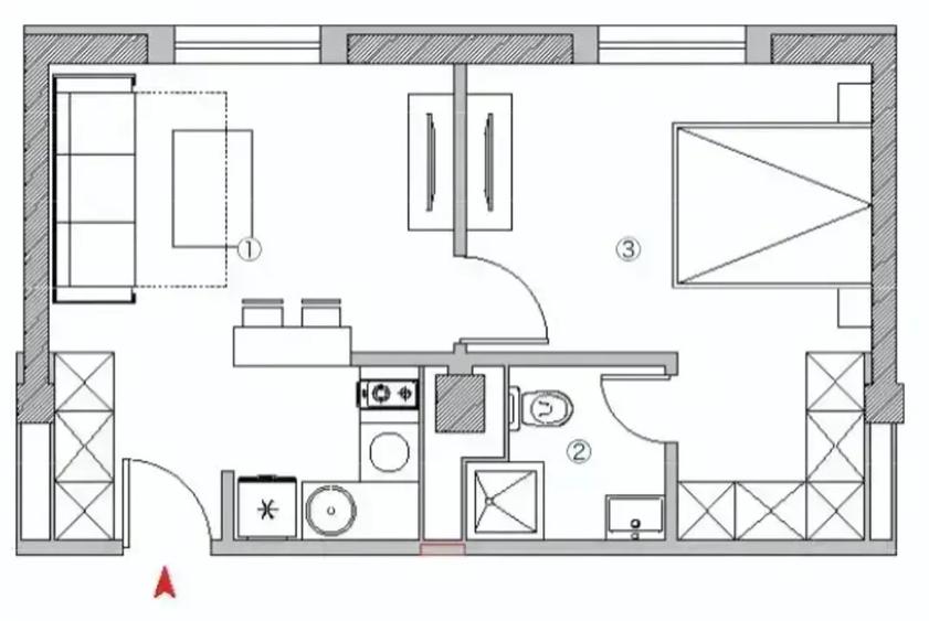 Apartament cu 2 camere semidecomandat în Unirii