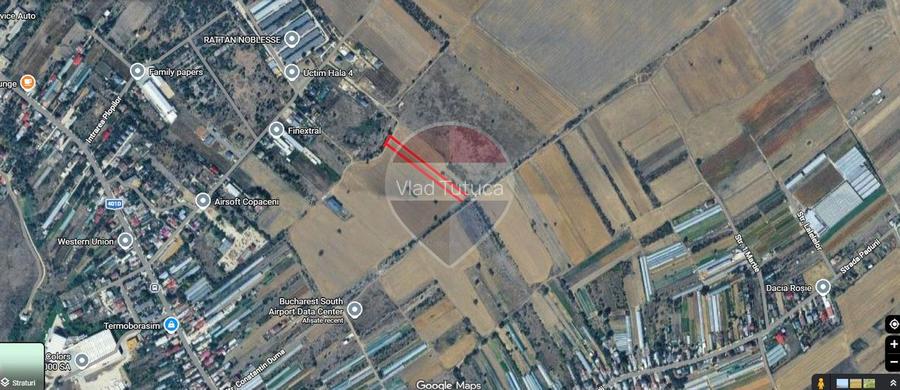 Teren Intravilan de vanzare 4000 mp Copaceni Strada Constantin Duma