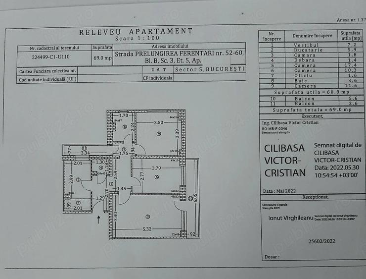 Apartament cu 3 camere decomandat în Ferentari