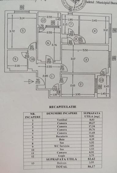 Apartament cu 4 camere semidecomandat, mobilat în Apărătorii Patriei