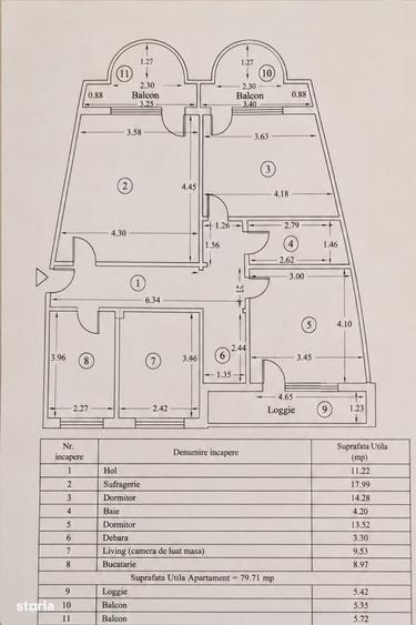 Apartament cu 3 camere în Horia
