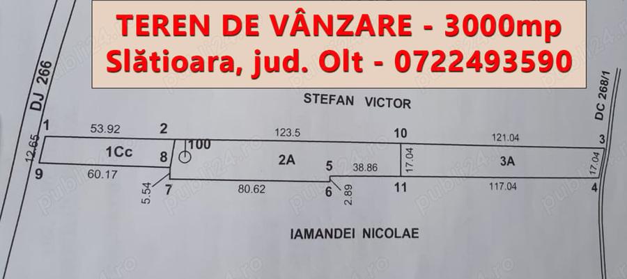 Teren de 3000 mp, în Slătioara