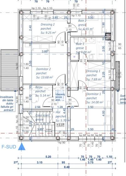 Casă cu 4 camere cu Teren 550 Mp în Chinteni