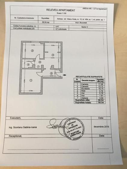 Apartament cu 2 camere decomandat în Central