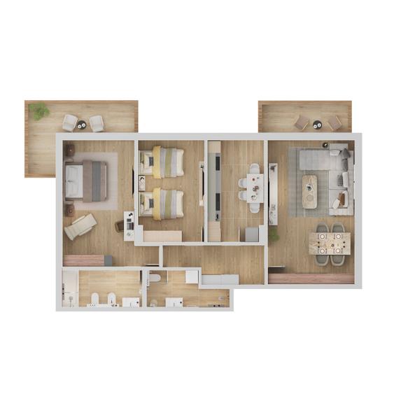 Apartament cu 3 camere decomandat în 13 Decembrie