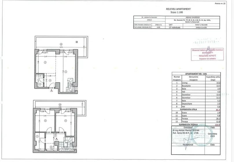 Apartament cu 3 camere decomandat, mobilat în Progresul