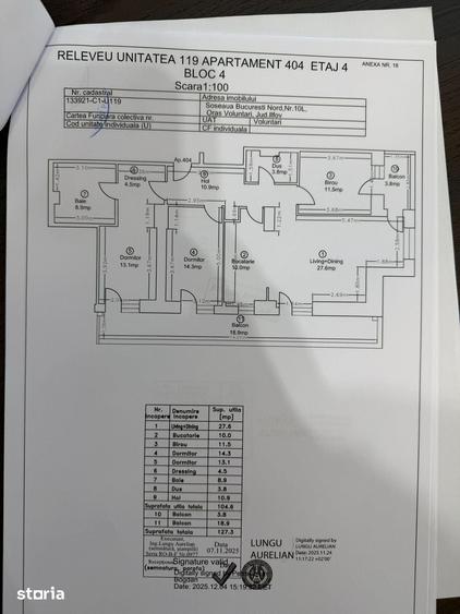 Apartament cu 4 camere, mobilat în Central