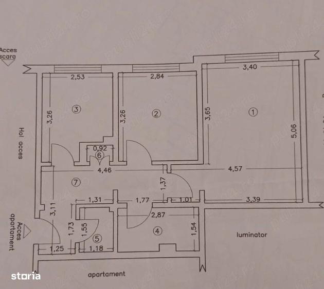 Apartament cu 2 camere decomandat în Inel II
