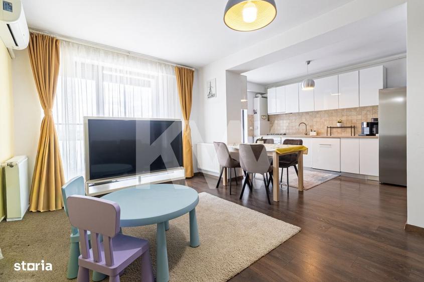 Apartament cu 3 camere, mobilat în Tractorul