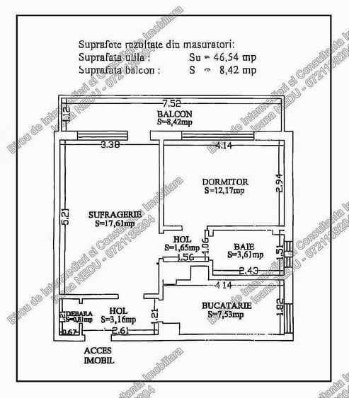 Apartament cu 2 camere decomandat, mobilat în Central