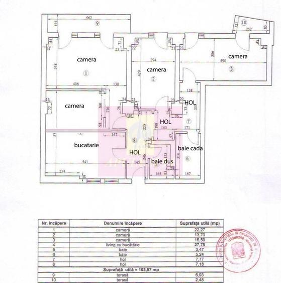 Apartament cu 4 camere decomandat, mobilat în Decebal