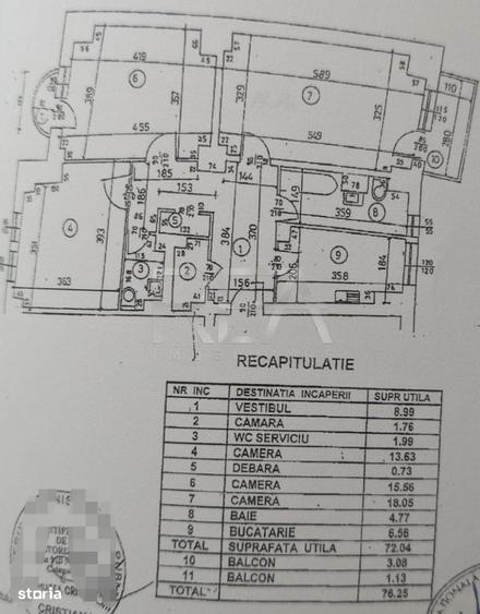 Apartament cu 3 camere decomandat în Crângași