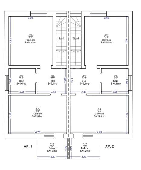 Duplex cu 4 camere cu Canalizare în Bucovăț (Remetea Mare)