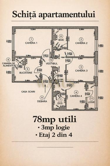 Apartament cu 4 camere decomandat, mobilat în Mănăștur