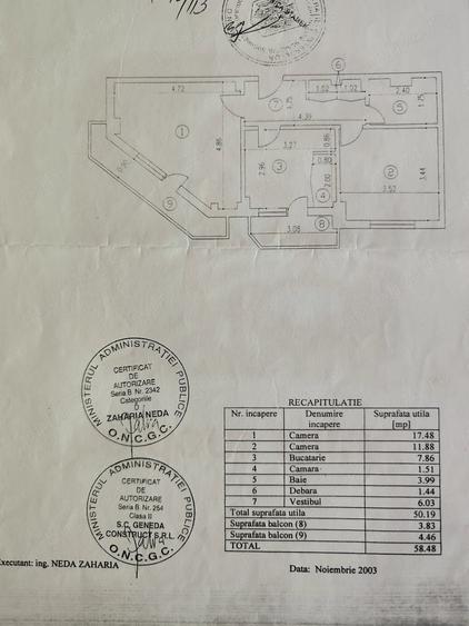 Apartament cu 2 camere decomandat în 13 Septembrie