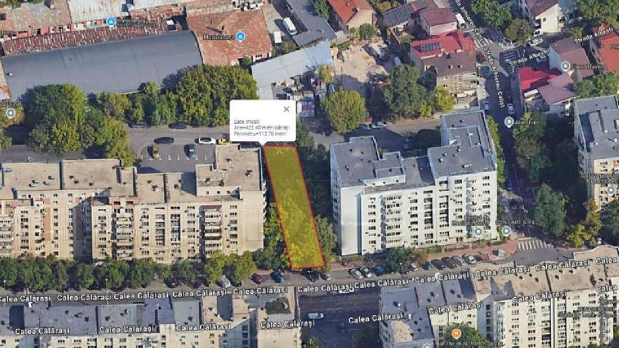 Teren Construcții intravilan de 420 mp, în Calea Călărașilor