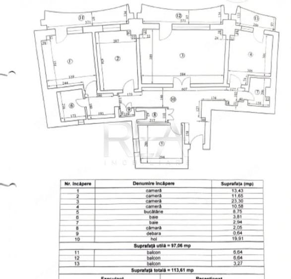 Apartament cu 4 camere decomandat în Lujerului