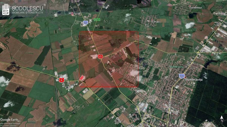 Teren Construcții intravilan de 3644 mp, în Nord-Vest