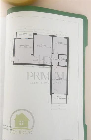 Apartament cu 3 camere semidecomandat, mobilat în Circumvalațiunii