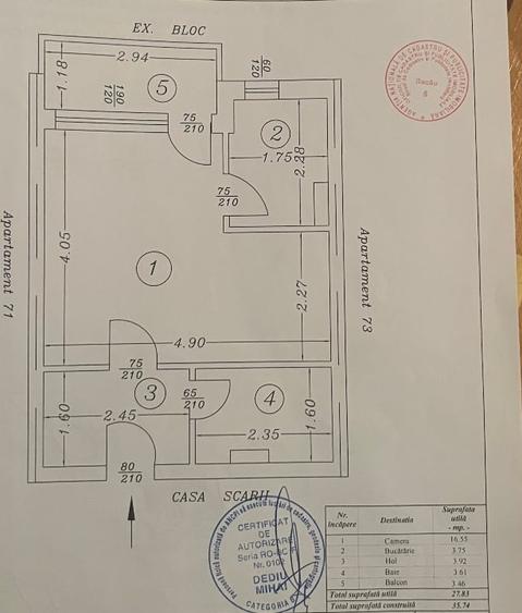 Garsonieră semidecomandată, mobilată în Gară