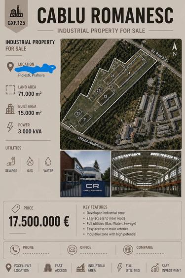 Teren de 71000 mp, în Nord