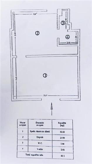 Spațiu comercial, de 61 mp, în Podu Roș