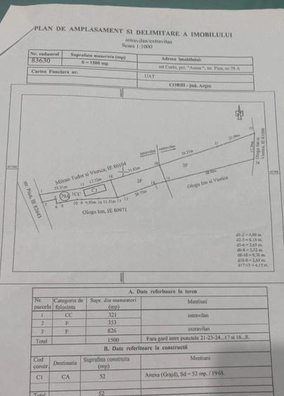 Casă cu 4 camere cu Teren 1500 Mp în Corbi