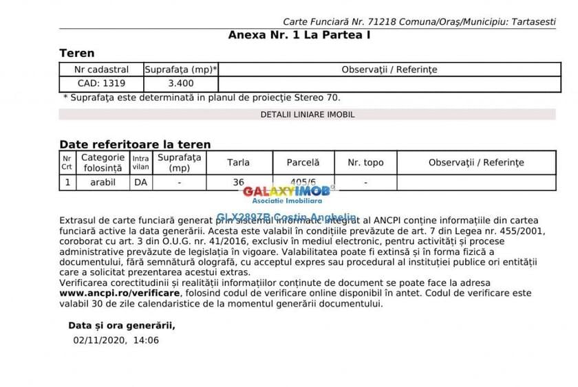Oportunitate investitie: Teren intravilan 3400 mp - Gulia Ta - 2