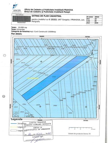 Teren Construcții intravilan de 10100 mp, în Potigrafu
