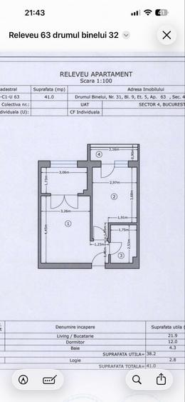 Apartament cu 2 camere decomandat în Metalurgiei