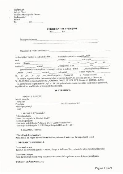 Teren de 4200 mp, în Salca