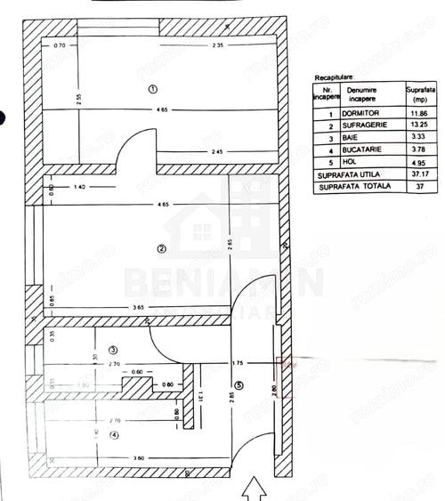 Apartament cu 2 camere semidecomandat în Craiovița Nouă