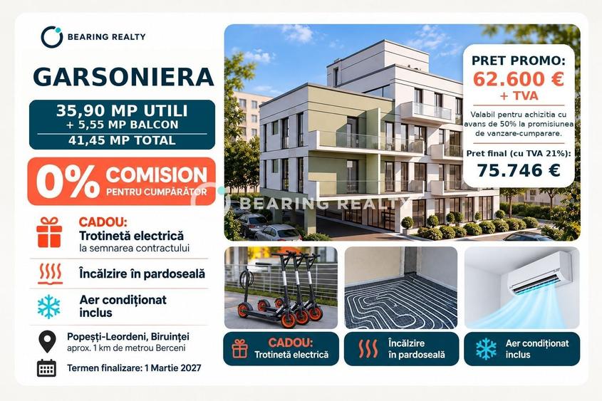 Garsonieră semidecomandată în Est