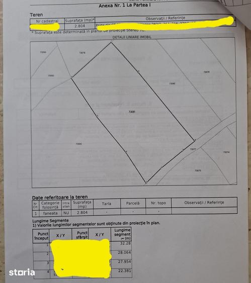 Teren de 7069 mp, în Ponor