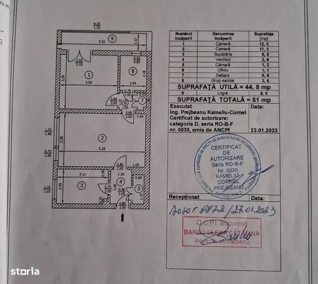 Apartament cu 2 camere semidecomandat în Dristor
