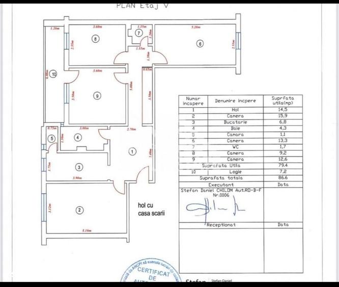Apartament cu 4 camere în Vasile Aaron
