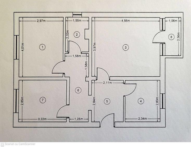 Apartament cu 3 camere decomandat în George Enescu