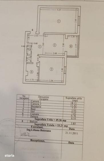 Apartament cu 2 camere decomandat în Km 5