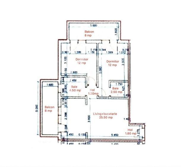 Apartament cu 3 camere în Țiglari