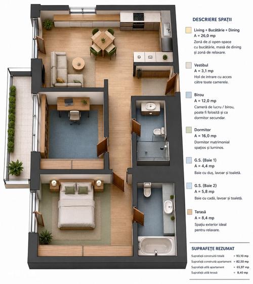 Apartament 3 camere in Cortina Elysium | Baneasa - 4