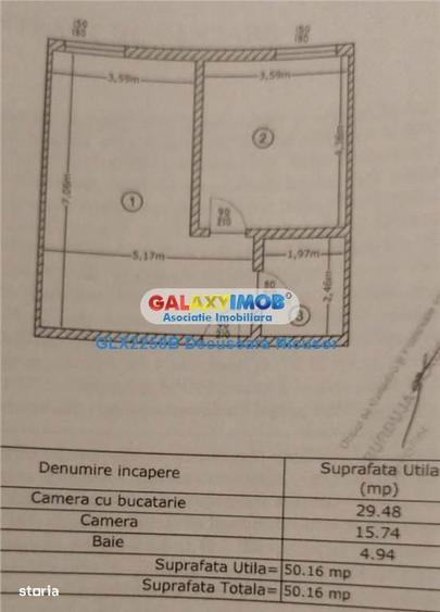 Apartament cu 2 camere, mobilat în Chiajna