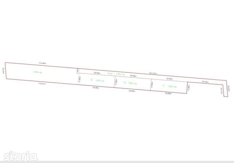 Teren de 1000 mp, în Vest