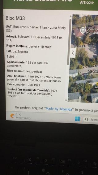 Garsonieră semidecomandată în Titan